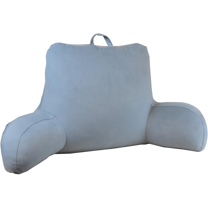 Підкладка на ліжко Klear Vu Velours з подушкою для підтримки спини, з кишенею та ручкою, Коко Браун (Сірий)