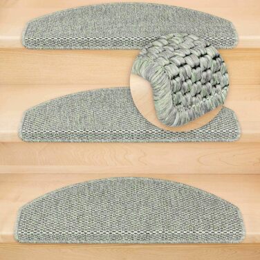 Ступінчасті килимки Kettelservice-Metzker Ґетеборг: набір 15 шт., напівкруглі, зелені