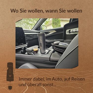 Handpresso Auto Set: портативна кавомашина для автомобіля, вана та кемпінгу | Espresso & Lungo | USB-C | для капсул