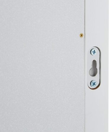 Дзеркало на стіну Relaxdays з поличкою, бамбук, біле, 68x56x10 см