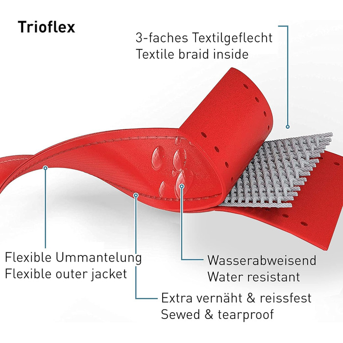 Нашийник PetTec Trioflex погодостійкий та регульований нашийник для собак червоного, коричневого, чорного та оранжевого кольорів