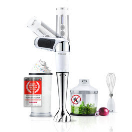 Блендер заглибний бездротовий Turmix Stabmixer CX 422 з місткістю, подрібнювачем та підставкою - 1800W Li-Ion