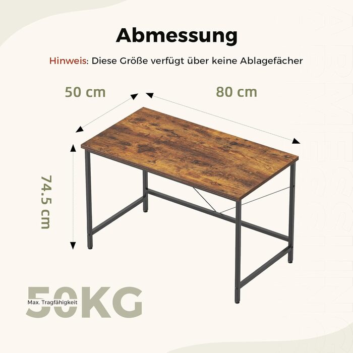 Комп'ютерний стіл Mericonia 120 см, ігровий стіл для невеликих приміщень, білий стіл для дому та офісу, стіл для студентів