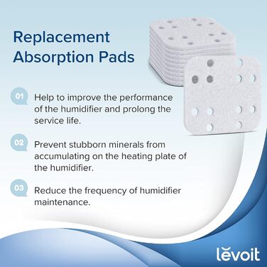 Абсорбуючі прокладки для зволожувача повітря LEVOIT 10 шт.