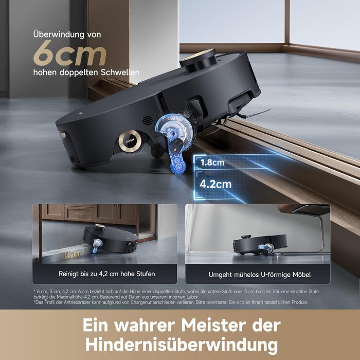 Робот-пилосос Dreame Aqua10 Roller: потужність 30000Pa, самоочищення, автоматичне випорожнення, керування голосом, чорний