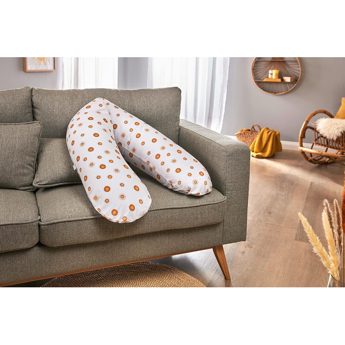 Подушка для годування Rotho Babydesign Multi 190x35см - гіпоалергенна, безшумна, миється, мотив бохо сонце