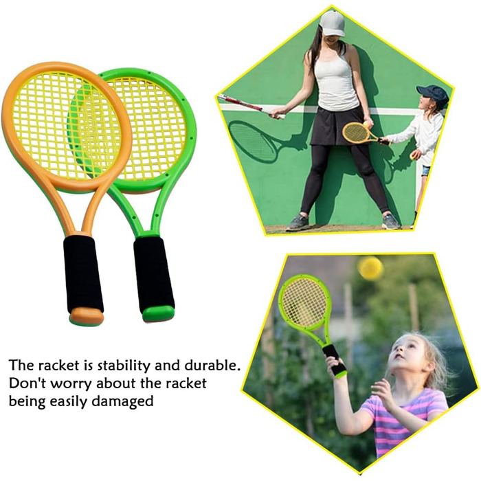 Дитячий набір тенісних ракеток AIDIER з 2 м'ячами і сумкою різнокольоровий