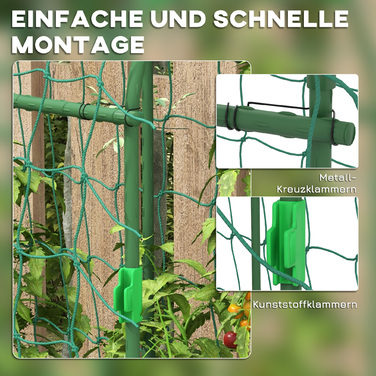 Велика арка для підтримки рослин, сітка від птахів, легка установка, метал, 43 x 182 x 183 см