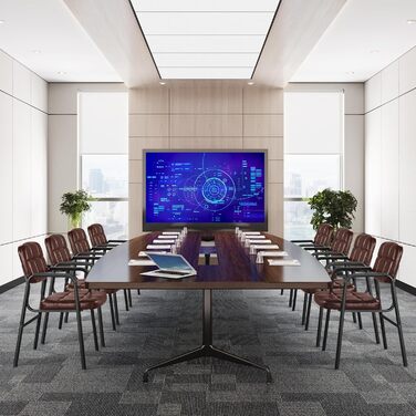 Крісла для вітальні Yaheetech - 4 шт. з підлокітниками та спинкою, штучна шкіра, коричневі, 58x60x85 см