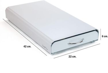 Організатор для капсул Nespresso, ящик, метал, 50 капсул, для зберігання капсул кави (білий) Blanco