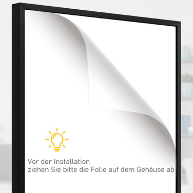 Вітрина для трикотажу HOMCOM - зручна стійка для одягу з алюмінієвою рамою та захисною акриловою передньою панеллю, що не вигоряє на сонці. Чорного кольору.