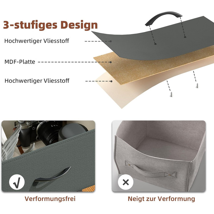 Комод з шухлядами Somdot, тканинний комод, комод для спальні, вітальні, передпокою, 5/11 шухляд, білий, штучна шкіра (кольори: котравий сірий, 30T x 100B x 118.5H см)