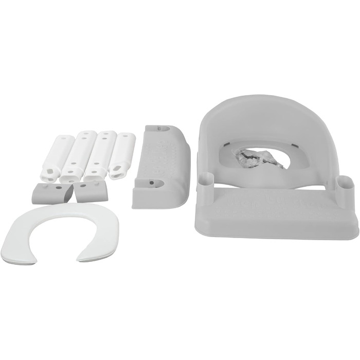 Унітаз дитячий зі сходинкою Mobiclinic Lala сіро-білий, для дітей 1-8 років, європейська якість