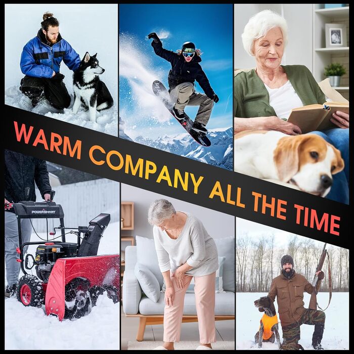 Електричний грілка для рук FANDLISS 10000mAh, 2 шт., з магнітним кріпленням, 3 режими нагріву, для кемпінгу та відпочинку на природі