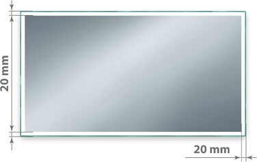 Дзеркало для ванної кімнати Sarar Vittoria з LED-підсвічуванням 80x70 см, Made in Germany