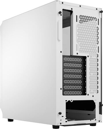 Корпус для ПК Fractal Design Focus 2 White з загартованим склом, білий, сітчаста передня панель, 2 вентилятори 140 мм, ATX, ігровий