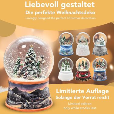 Шар Сніговий Засніжений Ландшафт з Механізмом - Декор Ялинки, 100 мм, 20273