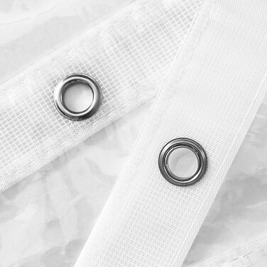 Душовий завіс Barossa Design Extra - міцний, прозорий, з магнітами, 182.9 x 182.9 см