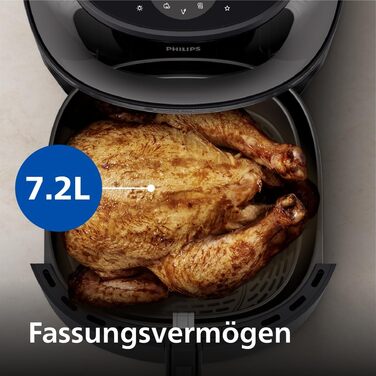 Фритюрниця Philips Airfryer 3000 Series 7.2 л з віконцем, 16-в-1, RapidAir Plus, видалення жиру, легке очищення, додаток HomeID