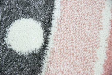Дитячий килимок Ігровий килимок Дитячий килимок для дівчаток Круглий килимок із зіркою Рожевий Кремово-сірий Розмір 80 см Круглий