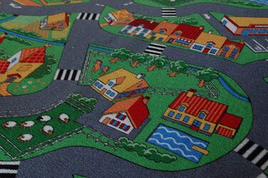 Килим Janning, вуличний килим, ігровий килим, маленьке село, ферма, село, дитячий килим різних розмірів (400 х 500 см)