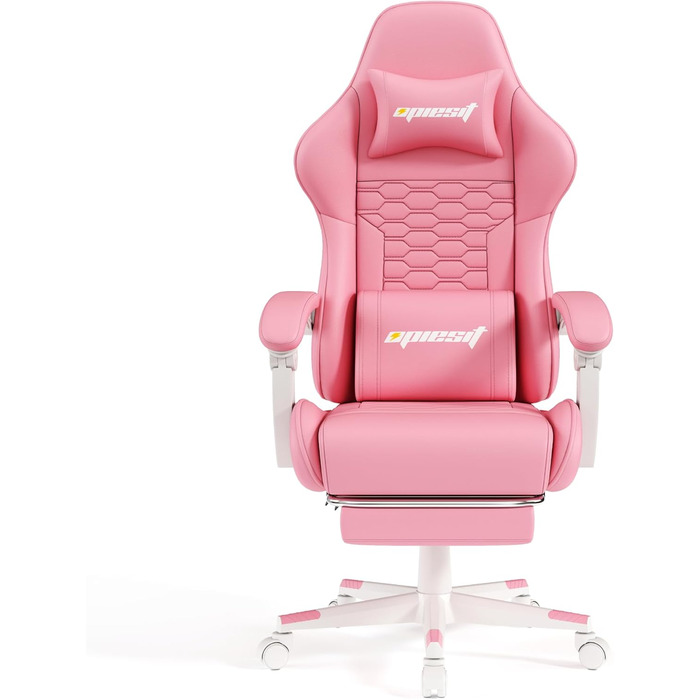 Ігровий крісло з підніжкою, регульованими підлокітниками та підтримкою попереку, ергономічне крісло для офісу з високою спинкою для дорослих, велике та високе крісло для робочого столу (Хейроза)