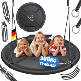 Шоукель-гніздо KESSER® діаметром 120 см, до 300 кг, з подушкою та ручками, регульована, для дітей та дорослих, indoor/outdoor, кольоровий