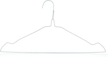 Дротяна вішалка для одягу 41 см біла з відступами дротяна вішалка для одягу металева вішалка для одягу (20)