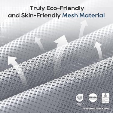 Ергономічне крісло для офісу з сітчастою спинкою та підніжкою, крісло для начальника з високою спинкою, комп'ютерне крісло з широкою підголівником та регульованими 3D-підлокітниками, регульована за допомогою важеля, блокуванням нахилу