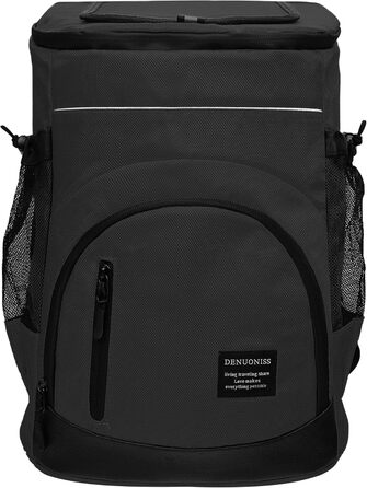 30L Рюкзак-холодильник великий, витримує протікання, ізольований рюкзак для пікніків для чоловіків та жінок, термосумка для пляжу, кемпінгу, відпочинку на природі, риболовлі, зелений (чорний)