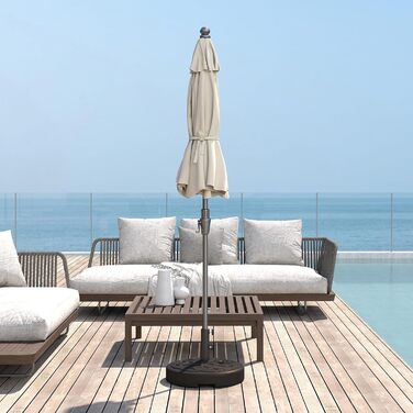 Підставка для парасольки Helios&Hestia Robuster, пластикова, заповнюється водою/піском, для вулиці, 31,8 кг, бронза