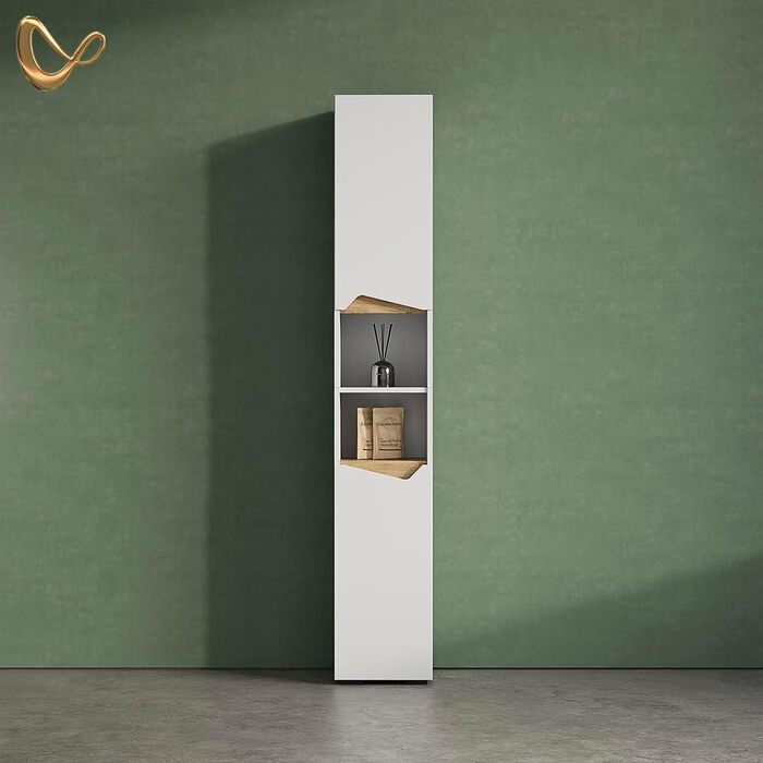 Шафа-комод Livinity Bad Timavo, білий, 60 x 67 см з полицею, білий (висока шафа)