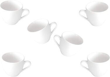 Порцеляновий кавовий сервіс білий 18-ти частинний, набір посуду для 6 осіб