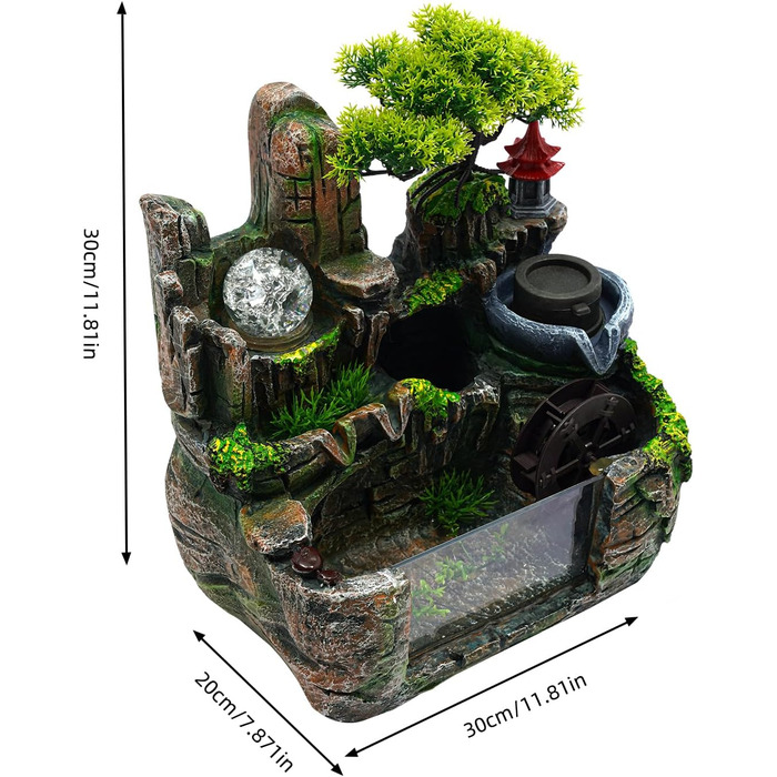 Настільний фонтан Zimmerbrunnen: міні-фонтан для дому, офісу, саду, кімнати, медитації, декору, подарунка