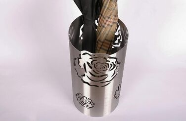 Підставка для парасольки Design Rose, 49 x Ø 22,5 см, матова нержавіюча сталь, Бренд Szagato, Зроблено в Німеччині (підставка для парасольки, тримач для парасольки, тримач для парасольки матовий) нержавіюча сталь матова