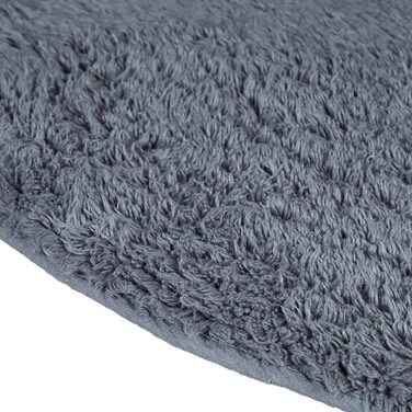 Килимок для ванної кімнати Relaxdays, миється килимок для ванної, килимок для підлоги з підігрівом, сірий (круглий, 90 см(круглий))