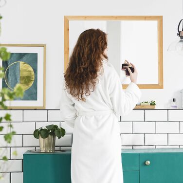 Дзеркало для стіни Relaxdays з бамбуковим обрамленням