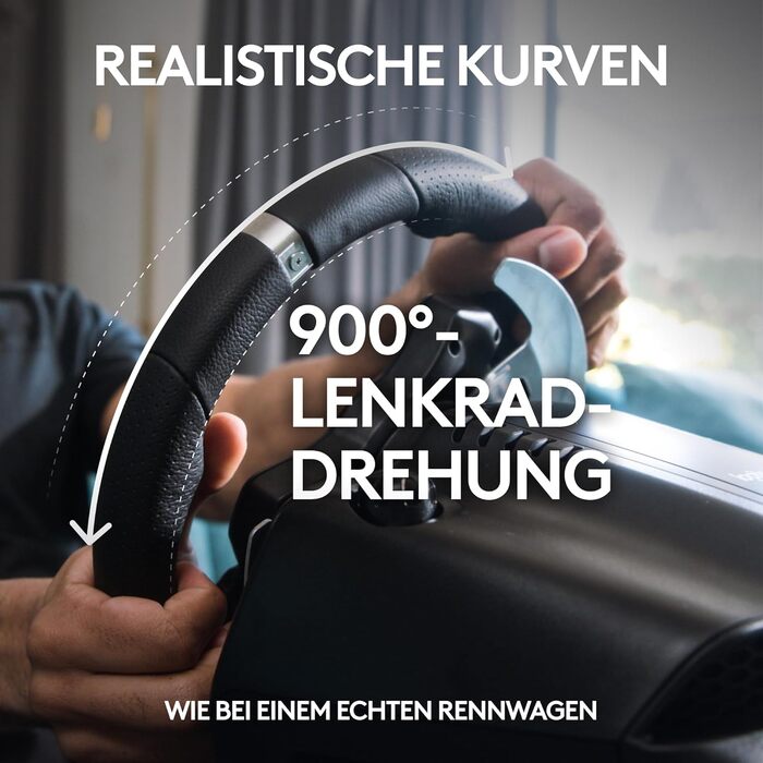 Logitech G920 Driving Force Racing Wheel – Ігровий кермо з Force Feedback 900°, педалі з нержавіючої сталі, для Xbox Series X|S, Xbox One, PC, Mac – Чорний
