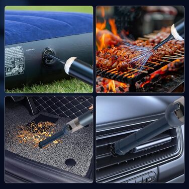 Ручний автомобільний пилосос Carehabi, потужність всмоктування 18000Па, 3 режими роботи, з мийним HEPA-фільтром для авто, дому та шерсті тварин