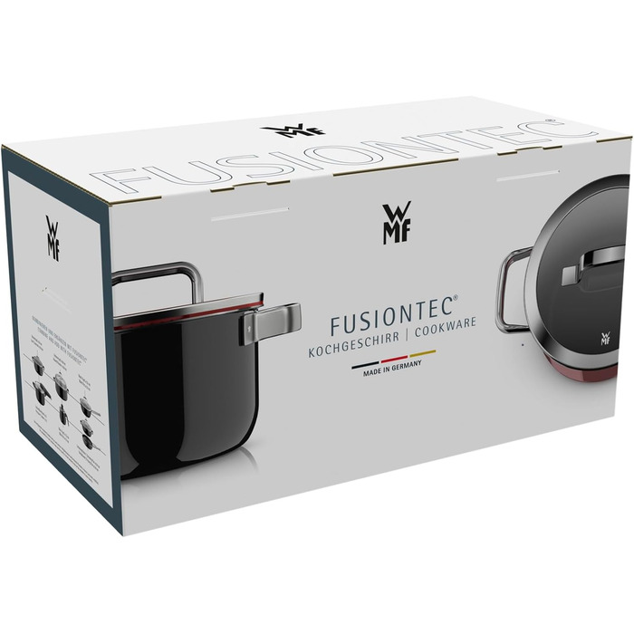 Набір каструль WMF Fusiontec Mineral Pro 4 шт, індукція, нержавіюча сталь, чорний, Made in Germany