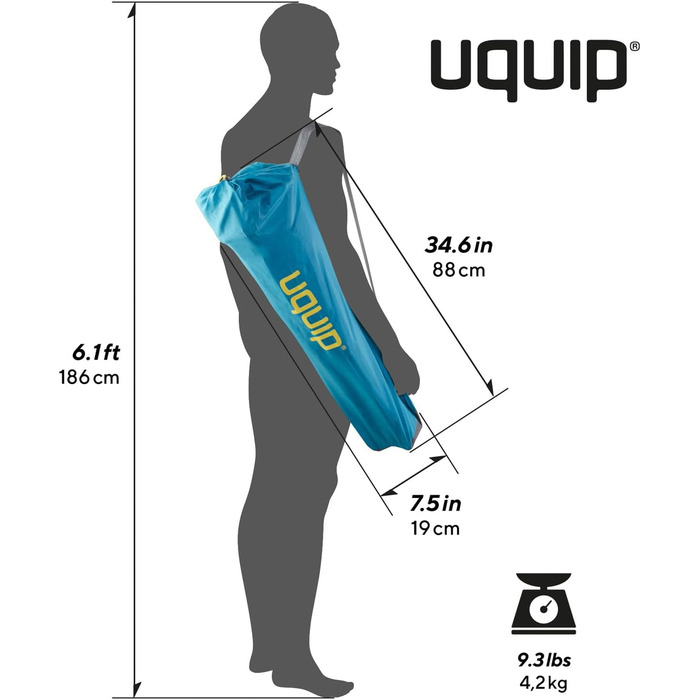Крісло для кемпінгу Uquip Складне пляжне розкладне крісло Izzy М'яке розкладне крісло 100 кг
