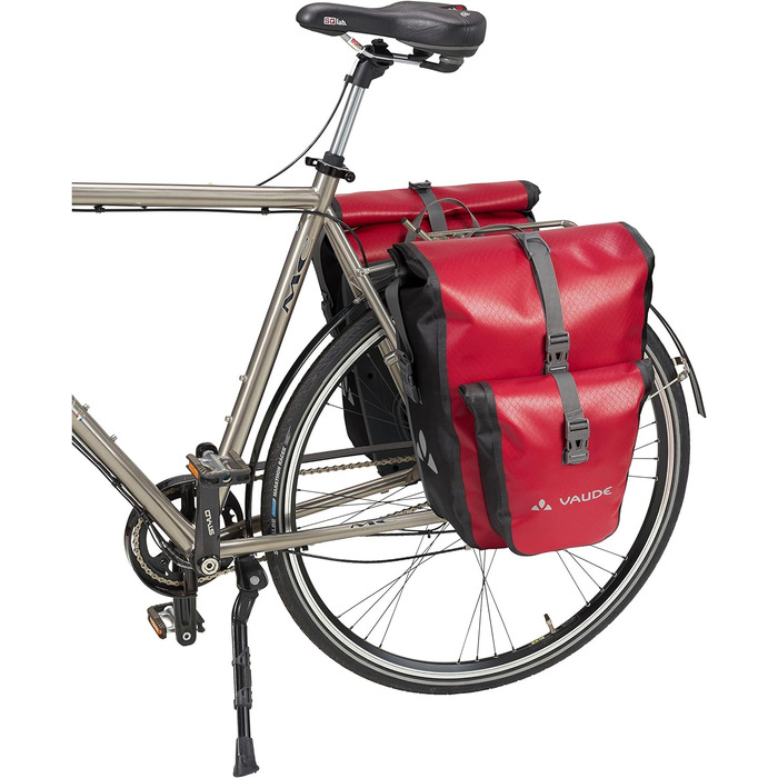 Кофри для багажника Aqua Back Plus, 2 задні кофри водонепроникні, об'єм 51 літр, задня сумка для велосипеда, легке кріплення (Parrot Green, One Size, Single)