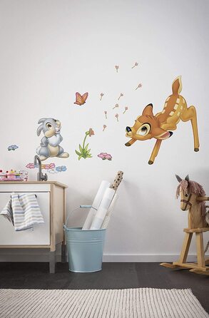 Наклейки Komar Deco від Disney 'Бембі , , різнокольорові, 14043h, 0,50 x 0,70 м, тварини, козуля, зайчик, дитячий фільм, Наклейки на стіни, Дісней, Наклейки на стіни