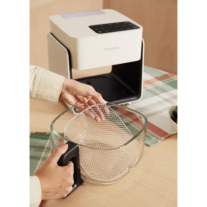 Фритюрниця повітряна 4.2л з парогенератором, 6 програм, білий колір, 1300W