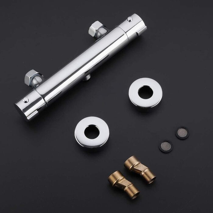 Сучасний змішувач для ванни та душу з двома виходами та керамічним клапаном - латунний, хромований, з одним важелем для ванної кімнати