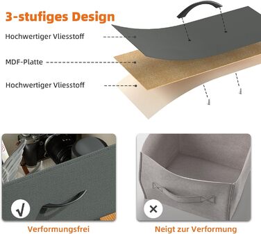 Комод з тканини з шухлядами, комод-шафа для спальні, вітальні, передпокою, 8 шухляд, білий (вугільно-сірий), 30T x 80B x 114.5H см