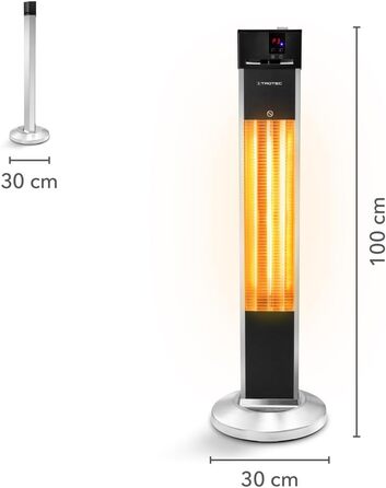 Інфрачервовий обігрівач Trotec IRS 2000 E – 2000 Вт, IP34, з пульт. та таймером