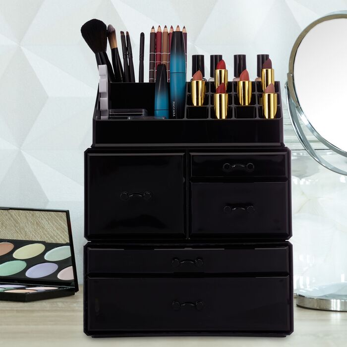 Органайзер для макіяжу Relaxdays з акрилу на 21 відділення