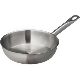 Професійна сковорода з нержавіючої сталі можна використовувати в духовці до 240C можна використовувати в індукційній шафі універсальна сковорода комерційне використання (Ø 20 см)