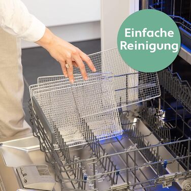 Дегідратор Vita 5 з 6-ма решітками з нержавіючої сталі - 0,7 м² сушарної поверхні, регулювання температури (35-75°C) для фруктів, овочів, м'яса. 650W, 24H таймер, LED дисплей, 6 етапів, нержавіюча сталь